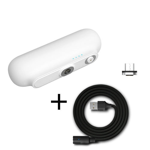 Pocket Portable Magnetic With Plug Capsule Power Bank 2600 Mah Three-In-One Magnetic Mobile Power Customization
