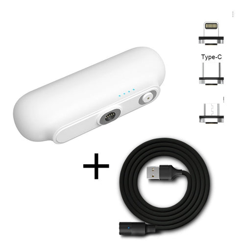 Pocket Portable Magnetic With Plug Capsule Power Bank 2600 Mah Three-In-One Magnetic Mobile Power Customization