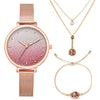 Women Bracelet And Wrist Watch Girl Exquisite Gift Box Set