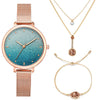 Women Bracelet And Wrist Watch Girl Exquisite Gift Box Set