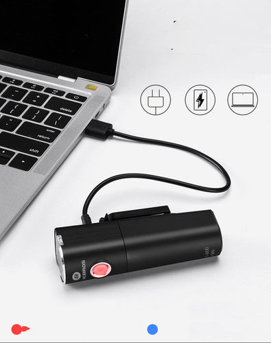 Bicycle Light Front Light Night Riding Rechargeable Glare Flashlight Mountain Road Bike Riding Equipment