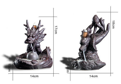 Creative Back Flow Incense Burner Smoke Will Back Flow Buddhist Supplies Incense Burner Creative Gifts