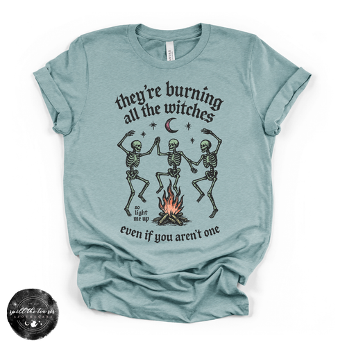 Burning the Witches Tee | Gothic Feminist Graphic T-Shirt