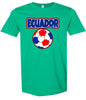 Ecuador Soccer Adult Gildan Soft Shirt