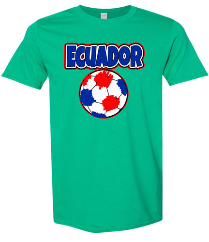 Ecuador Soccer Adult Gildan Soft Shirt