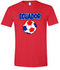 Ecuador Soccer Adult Gildan Soft Shirt
