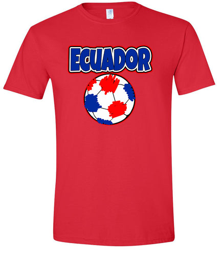 Ecuador Soccer Adult Gildan Soft Shirt