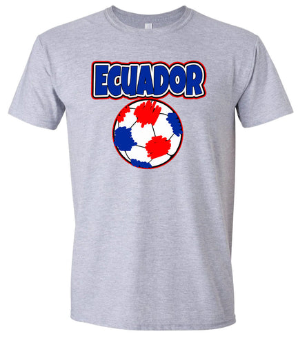 Ecuador Soccer Adult Gildan Soft Shirt
