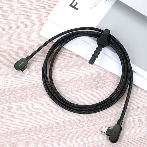 Compatible with Apple, Maiduoduo Pd Fast Charging Double Elbow Suitable For Iphone 8 X Xr Mobile Game Charging Cable
