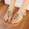 40-42 Plus Size Women's Sandals Wedge Gold