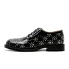 RED Leather Rivets British Style AUTHENTIC Small Leather Shoes FOR Women