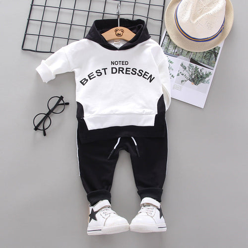 Long-Sleeved Pullover And Hooded Sweater Casual Sports Two-Piece Suit