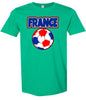 France Soccer Adult Gildan Soft Shirt