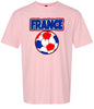 France Soccer Adult Gildan Soft Shirt