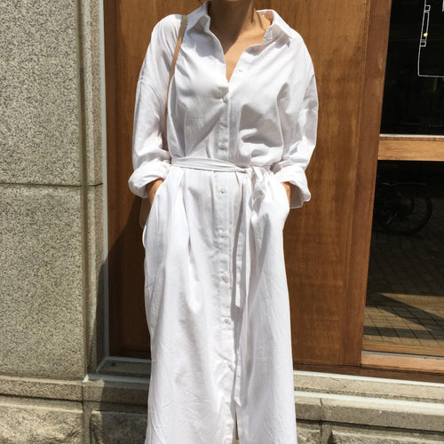 Women's Plus Size Dress All Match Loose Women's Long Dress