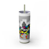 Skinny Tumbler with Straw – 20 oz Stainless Steel Cup