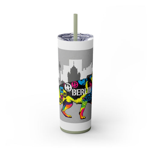 Skinny Tumbler with Straw – 20 oz Stainless Steel Cup