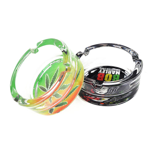 New Product BOB MARLEY Glass Ashtray, Creative Personality, Indigenous Ashtray, Cartoon Ashtray, Smoking Accessories