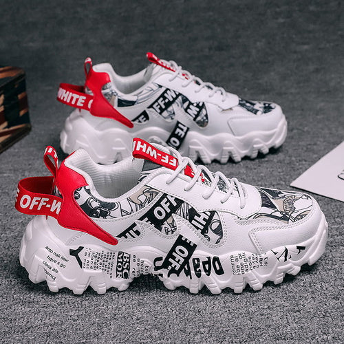 New Red Daddy Shoes Men's Shoes Summer Authentic Breathable with creative Retro Fonts
