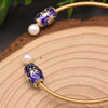 Baroque Purple Pearl Crystal Stretch Bracelet