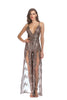 Sling Deep V-neck Sexy Back Long Dress