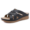 Amazons new leisure air cooler cross massage slope heel foreign trade fashion womens sandals wholesale