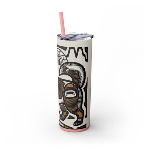 Skinny Tumbler with Straw – 20 oz Stainless Steel Cup
