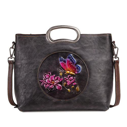 Shoulder Bag Ladies Handbags European And American Embossed Handmade Bags