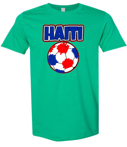 Haiti Soccer Adult Gildan Soft Shirt