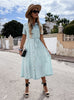 Small Floral Belt Dress Women's Clothing
