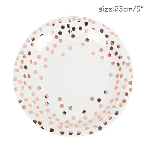 Disposable Tableware Set For Paper Plate Table