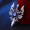 European And American Retro Double Dragon Sword Brooch
