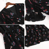 Floral Chiffon Dress Western Style Reduces Age And Covers Belly