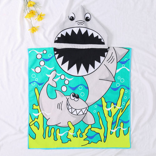 Children's Bath Towel Cartoon Beach Clothes With Hood