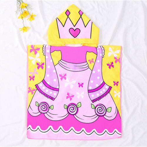 Children's Bath Towel Cartoon Beach Clothes With Hood