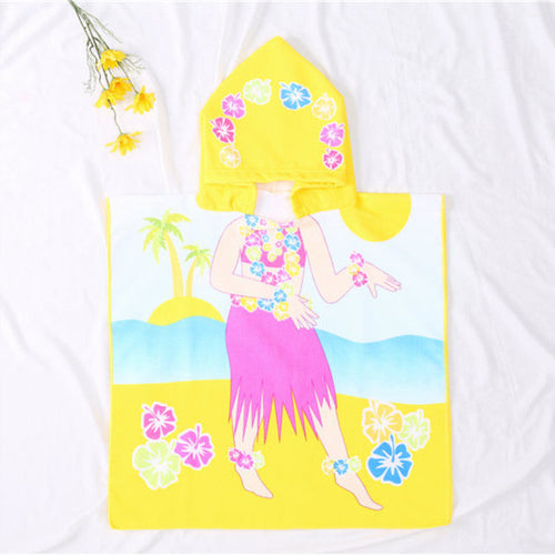 Children's Bath Towel Cartoon Beach Clothes With Hood