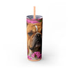 Skinny Tumbler with Straw – 20 oz Stainless Steel Cup
