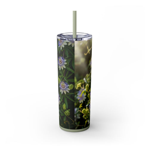 Skinny Tumbler with Straw – 20 oz Stainless Steel Cup