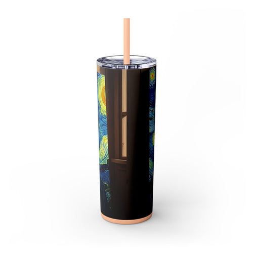Skinny Tumbler with Straw – 20 oz Stainless Steel Cup