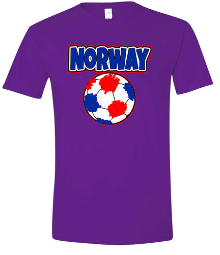 Norway Soccer Adult Gildan Soft Shirt