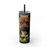 Skinny Tumbler with Straw – 20 oz Stainless Steel Cup