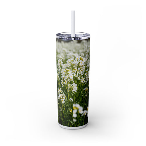 Skinny Tumbler with Straw – 20 oz Stainless Steel Cup