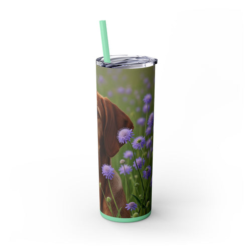Skinny Tumbler with Straw – 20 oz Stainless Steel Cup
