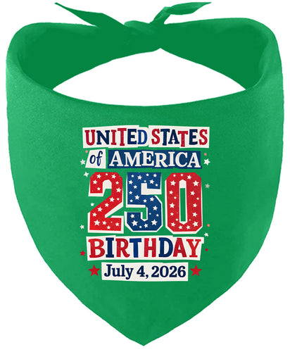 USA 250th Birthday Pet Bandana