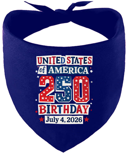 USA 250th Birthday Pet Bandana