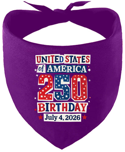 USA 250th Birthday Pet Bandana