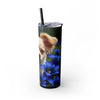 Skinny Tumbler with Straw – 20 oz Stainless Steel Cup