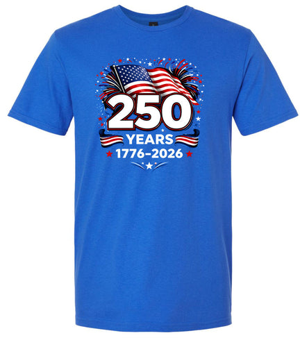 250 Years Celebration Adult Gildan Soft Shirt