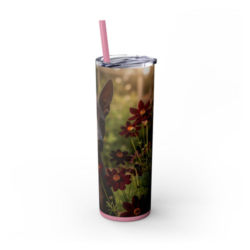 Skinny Tumbler with Straw – 20 oz Stainless Steel Cup