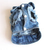 Pet Dog Cat Blue Denim Jeans Jacket Coat Vest